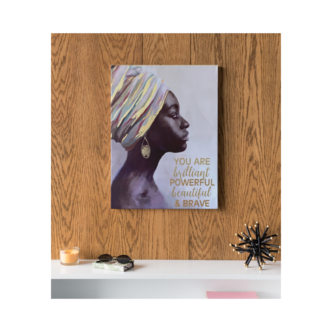 affirmation painting black woman