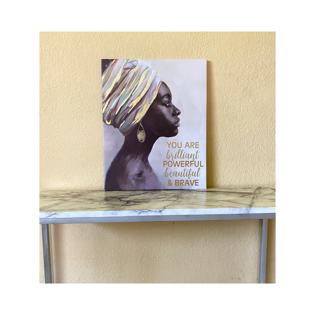 affirmation painting black woman
