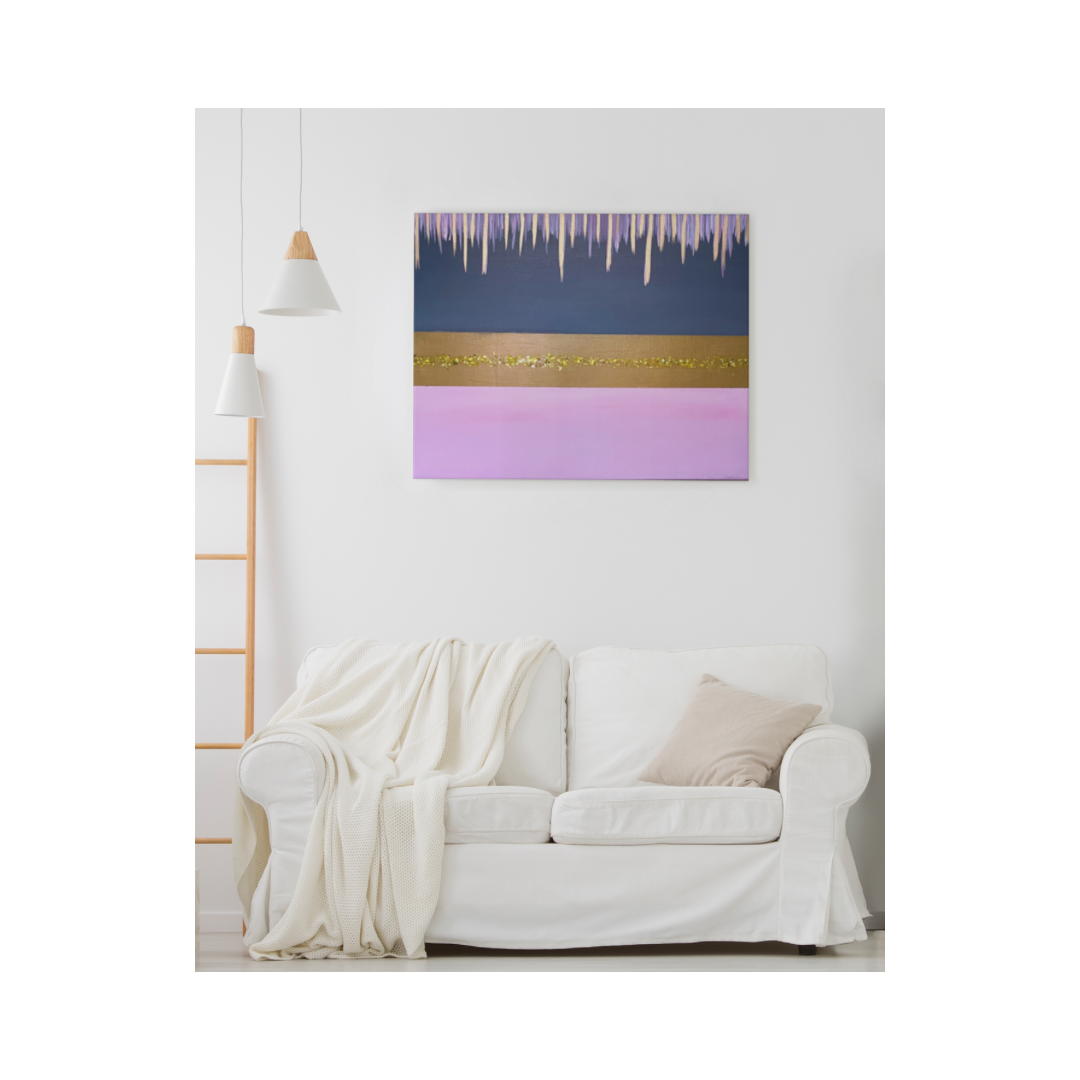 pink abstract painting