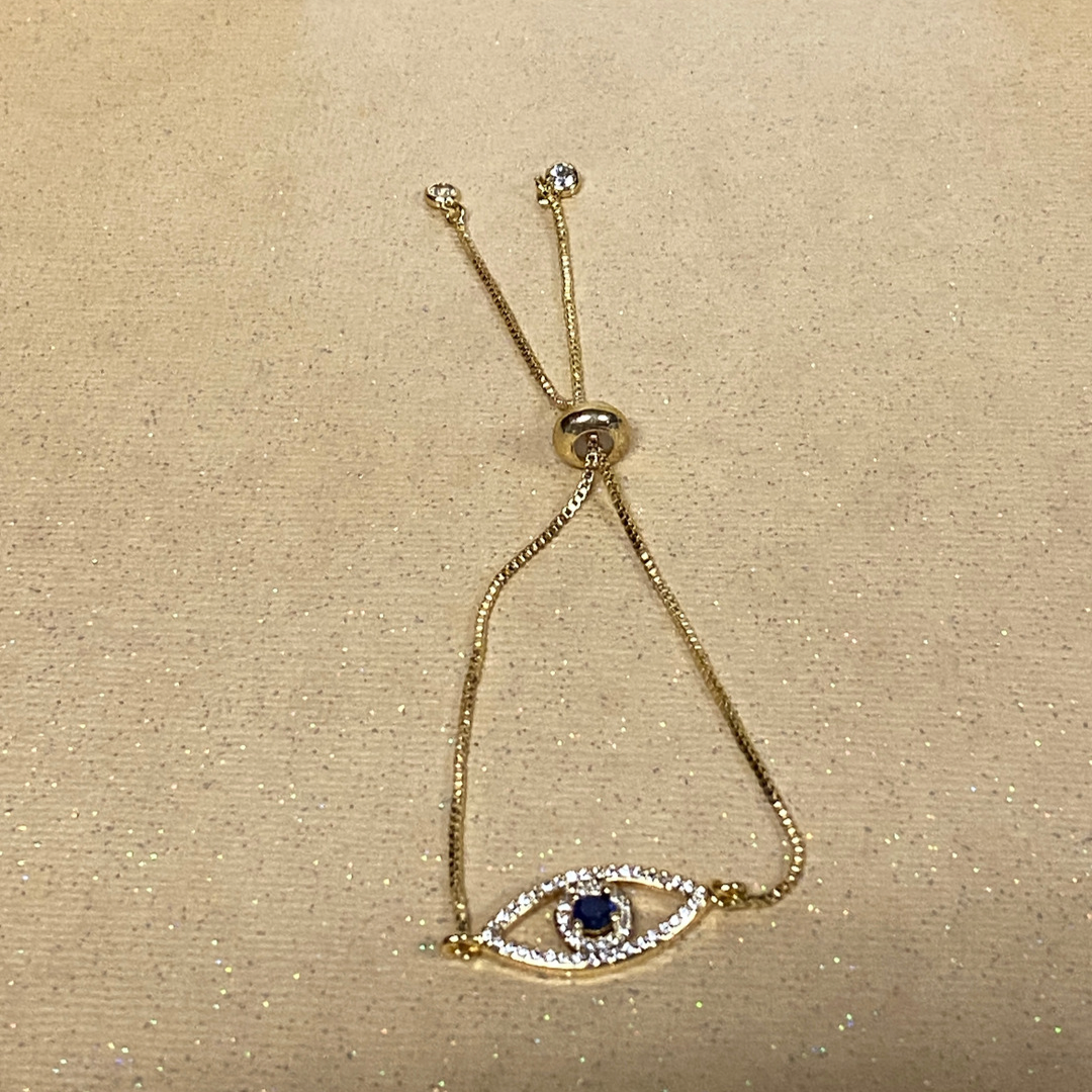 Luxury Evil Eye Adjustable Chain Link Bracelet