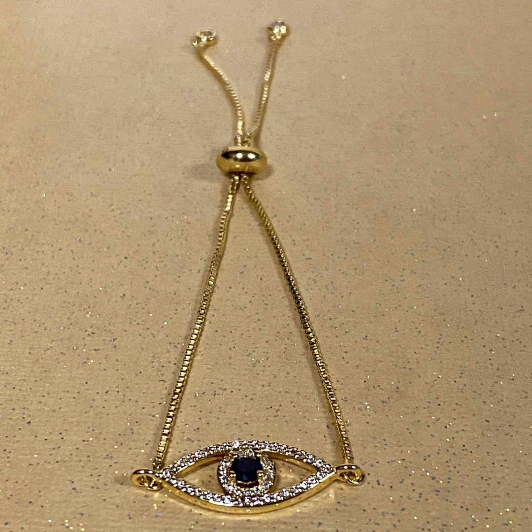 Luxury Evil Eye Adjustable Chain Link Bracelet