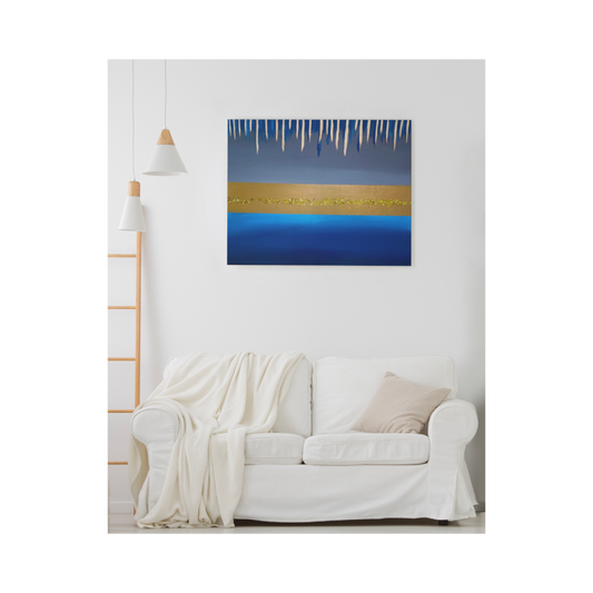 blue abstract painting