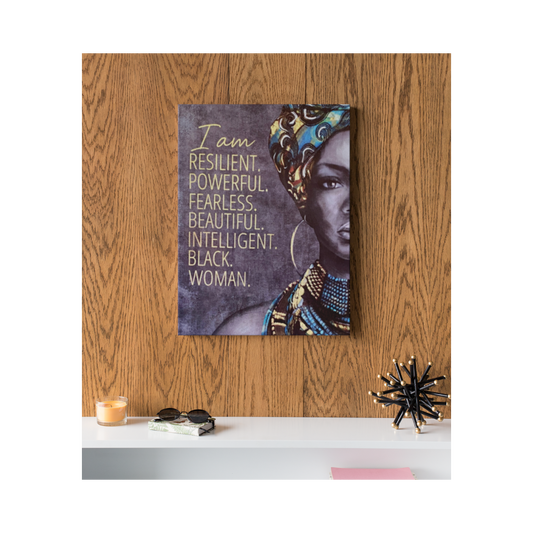 affirmation painting black woman