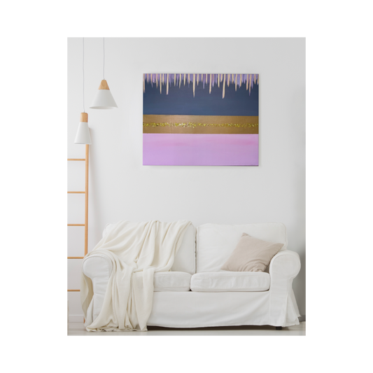 pink abstract painting