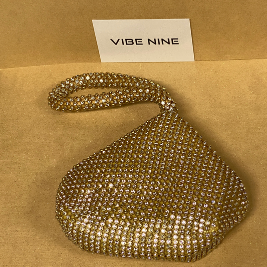 Mini Gold Soft Beaded Clutch Purse