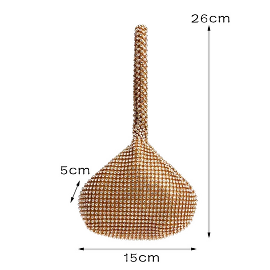 Mini Gold Soft Beaded Clutch Purse