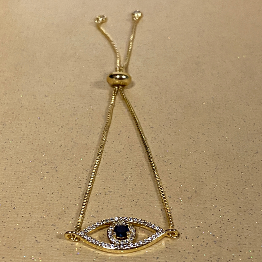 Luxury Evil Eye Adjustable Chain Link Bracelet